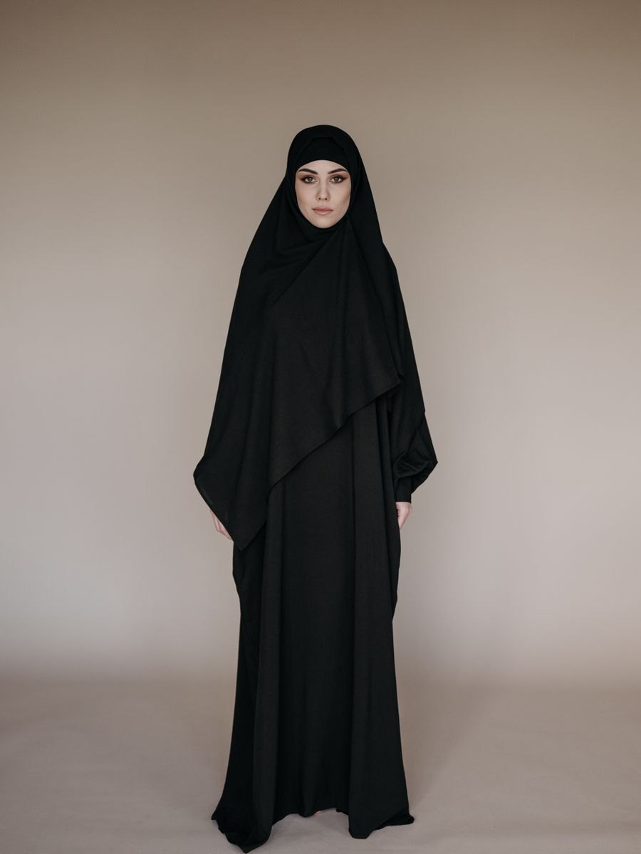 عبای مشکی ساده تمام‌قد مدل V088