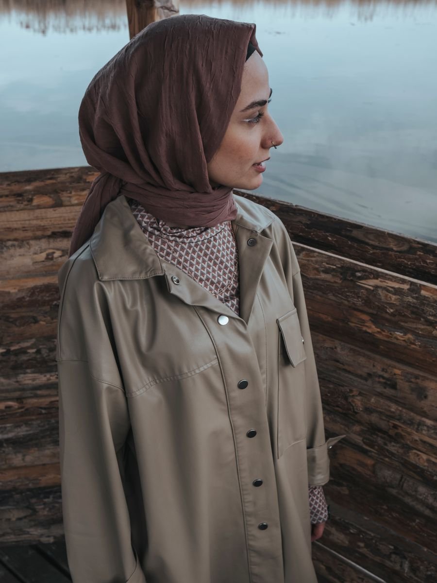 مانتو لینن روزمره سرمه‌ای مدل M615
