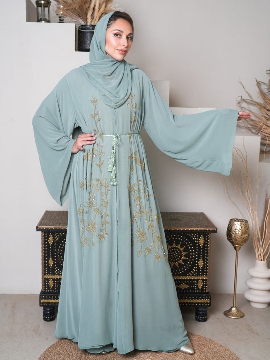مانتو عبایی ساده زرشکی مدل M624